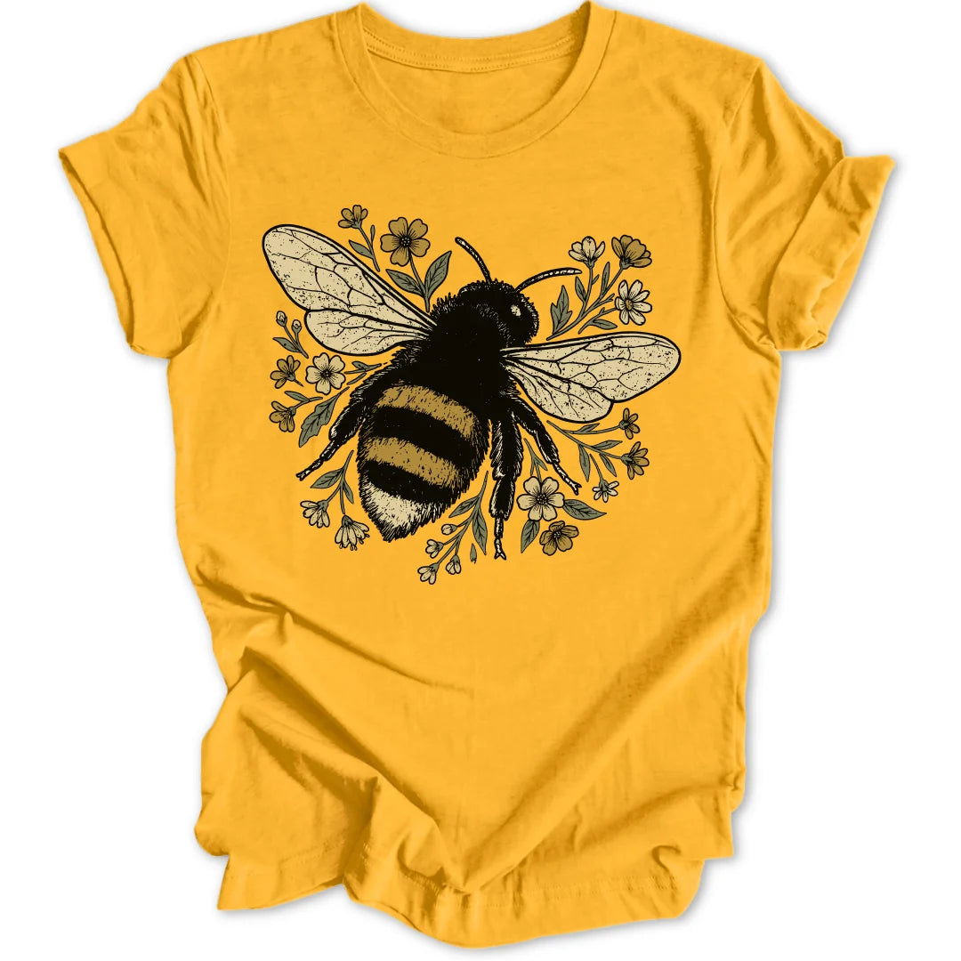 Flower Bee - Gold