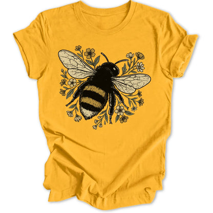Flower Bee - Gold
