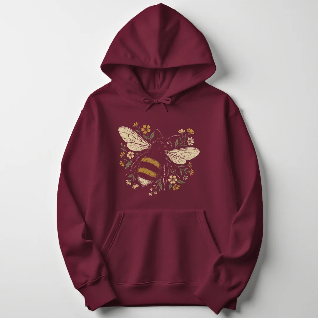 Flower Bee - Maroon
