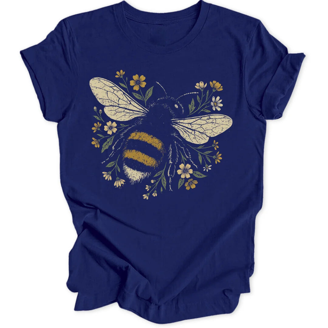 Flower Bee - Navy