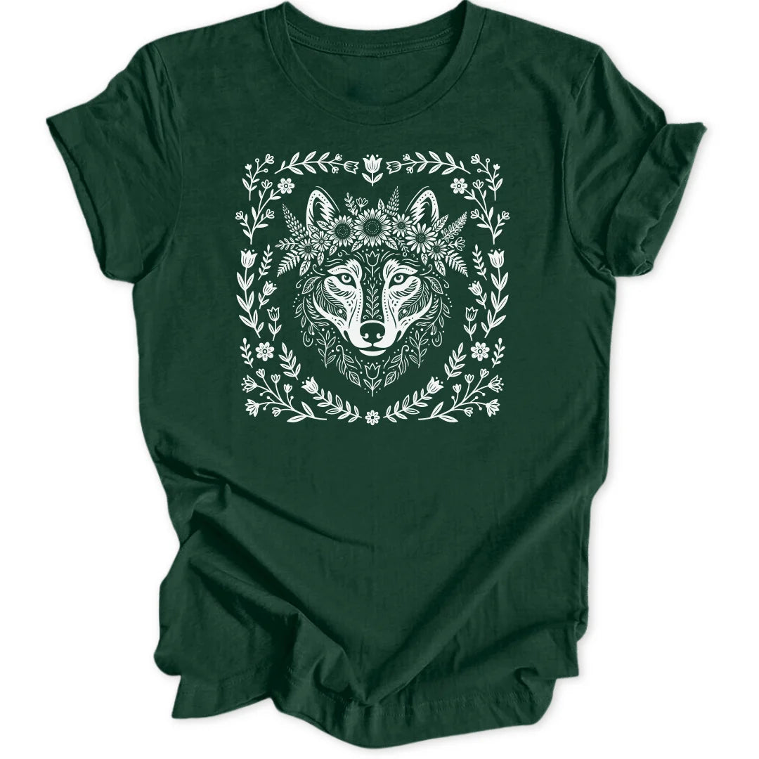 Floral Howl - Forest Green