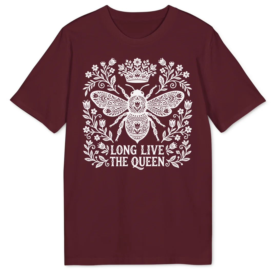 Folk Art Bee - Burgundy