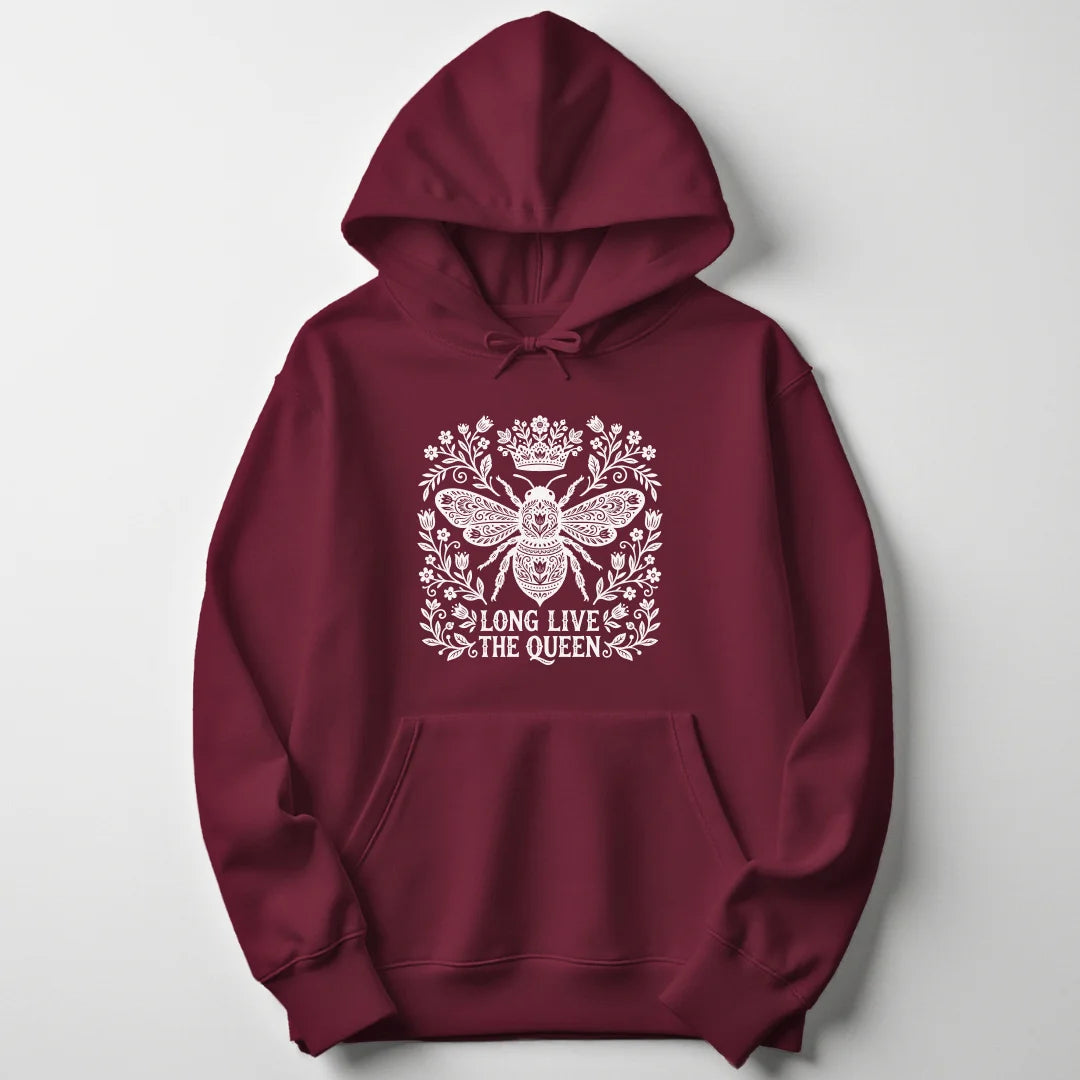 Folk Art Bee - Maroon