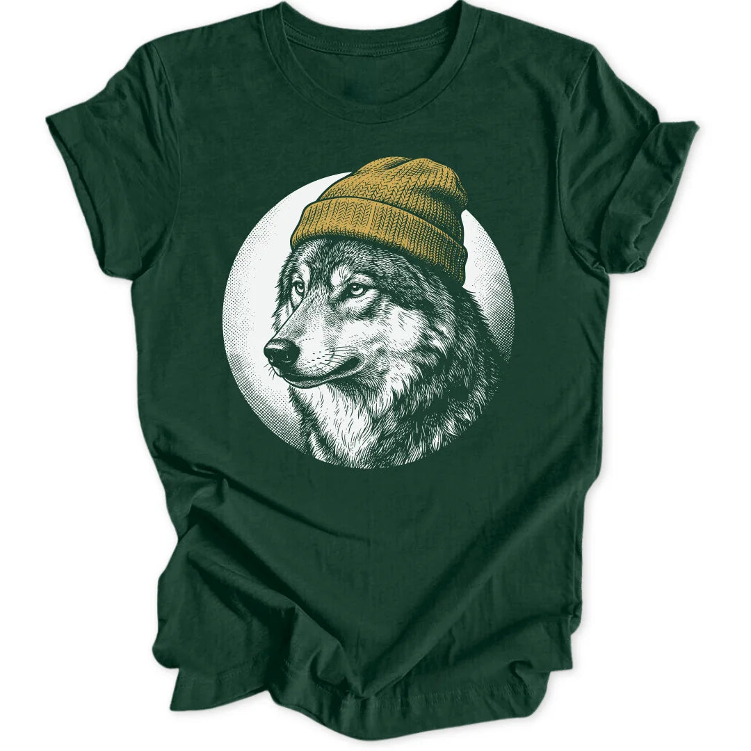 Beanie Wolf - Forest Green