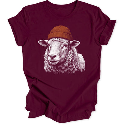 Beanie Sheep - Maroon