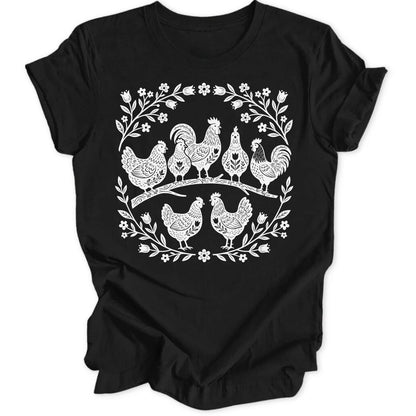 Folk Art Chicks - Black
