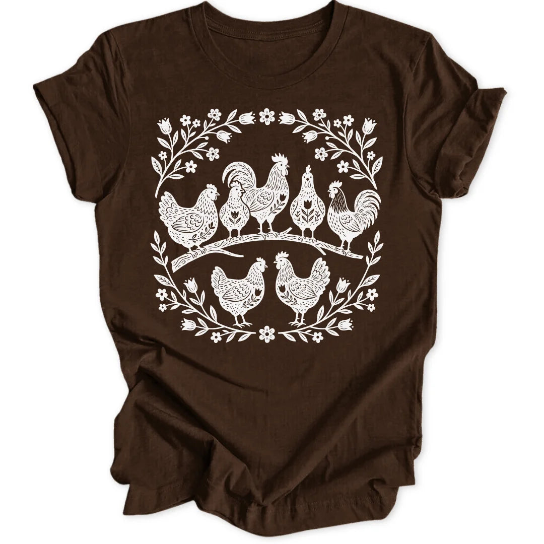 Folk Art Chicks - Dark Chocolate