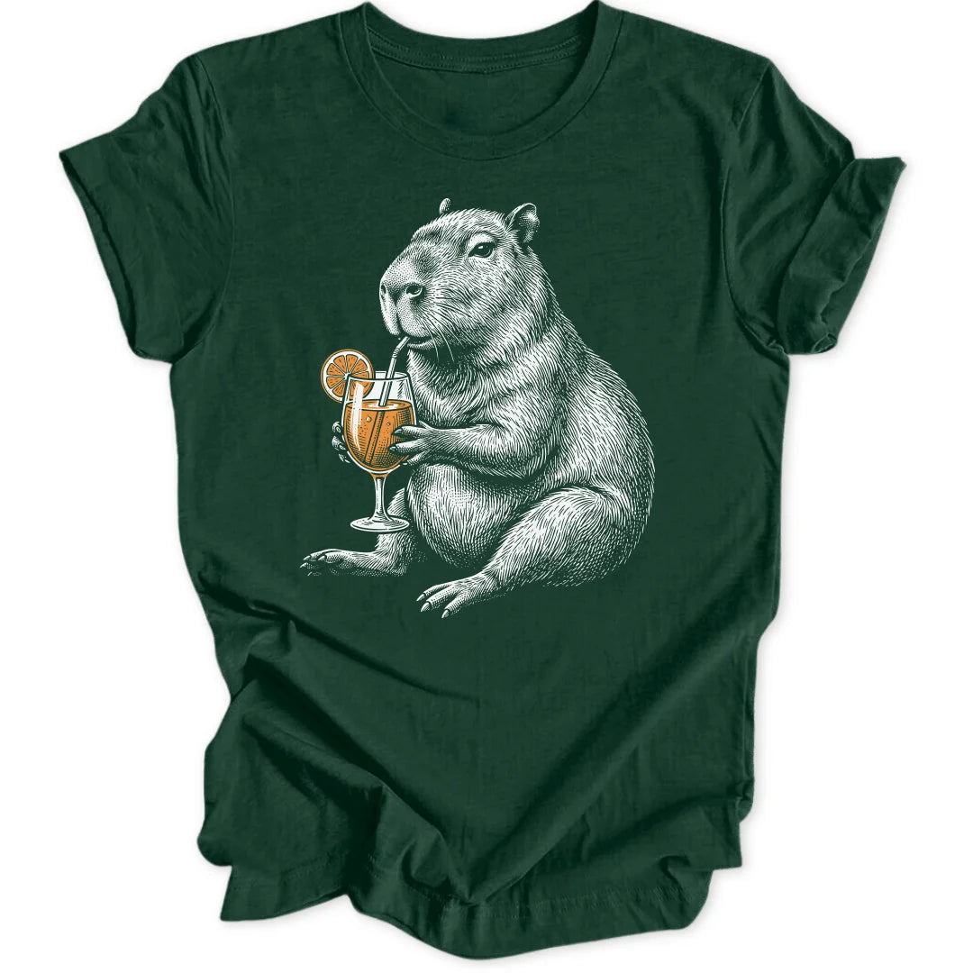 Sippin Capybara - Forest Green
