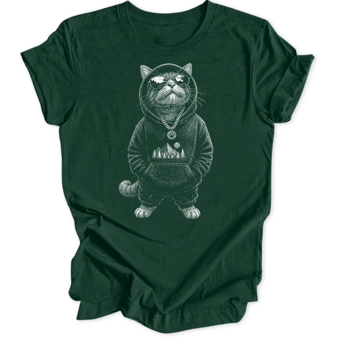 Gangsta Cat - Forest Green