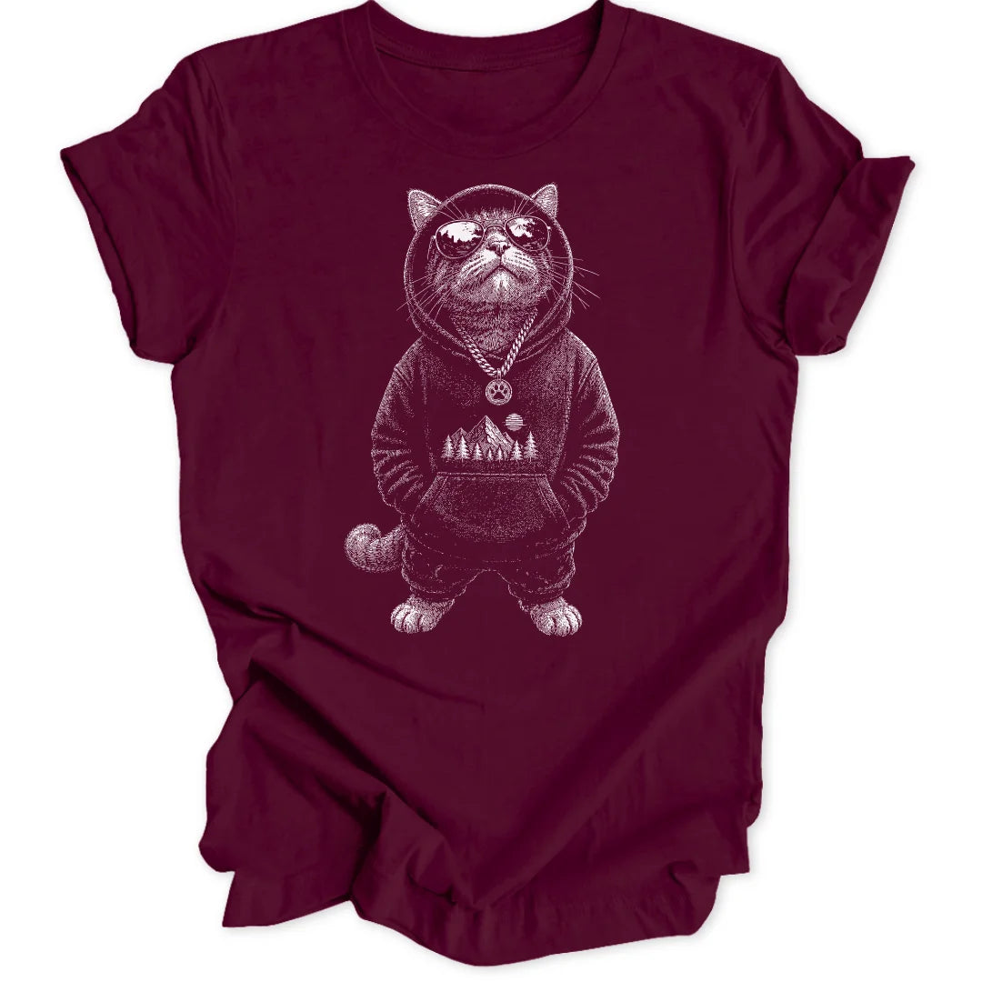 Gangsta Cat - Maroon