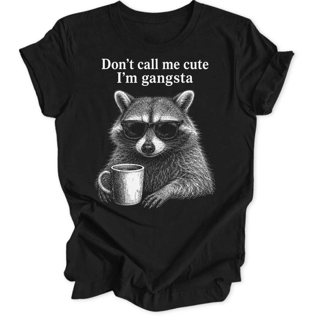 Cute Gangsta Raccoon - Black