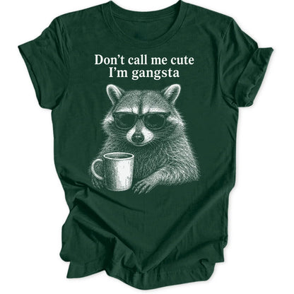 Cute Gangsta Raccoon - Forest Green
