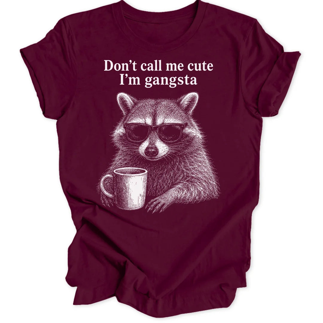 Cute Gangsta Raccoon - Maroon