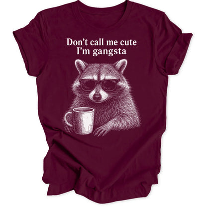 Cute Gangsta Raccoon - Maroon