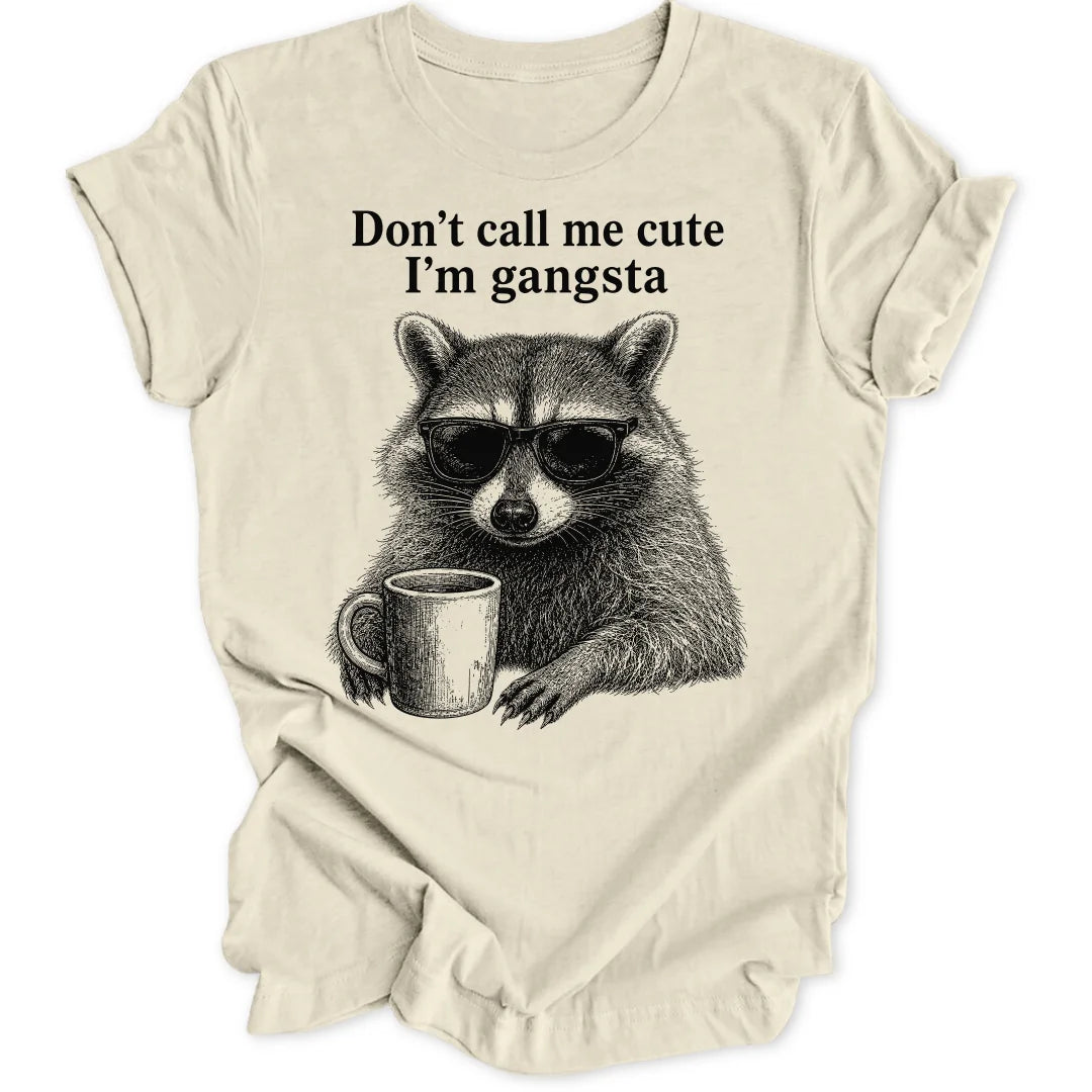 Cute Gangsta Raccoon - Natural
