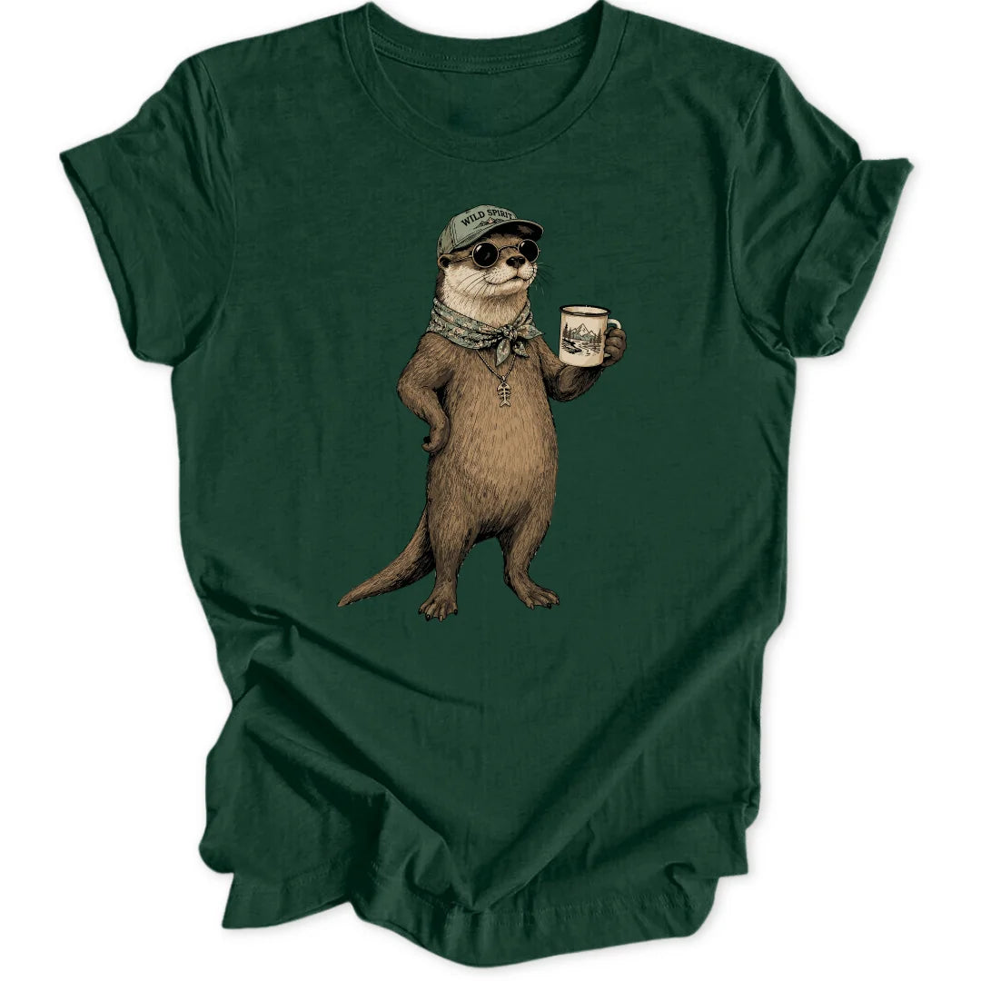 Wild Spirit Otter - Forest Green
