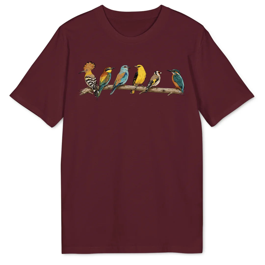 Exotic Bird Branch - Burgundy