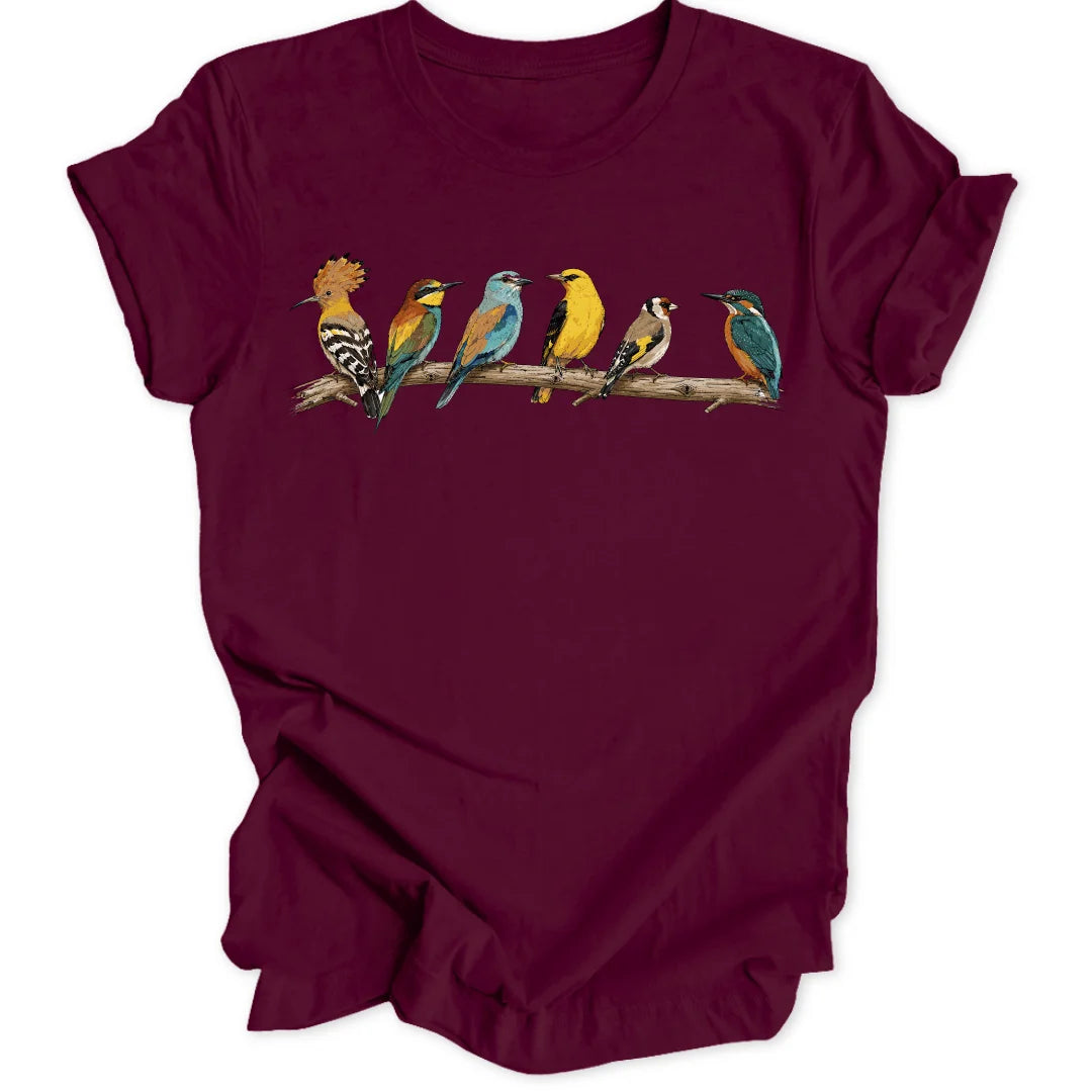 Exotic Bird Branch - Maroon