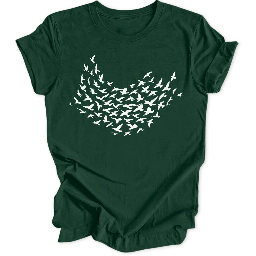 Bird Flock - Forest Green