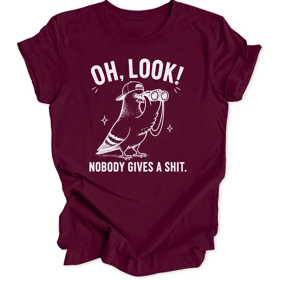 Oh Look Pigeon - Maroon