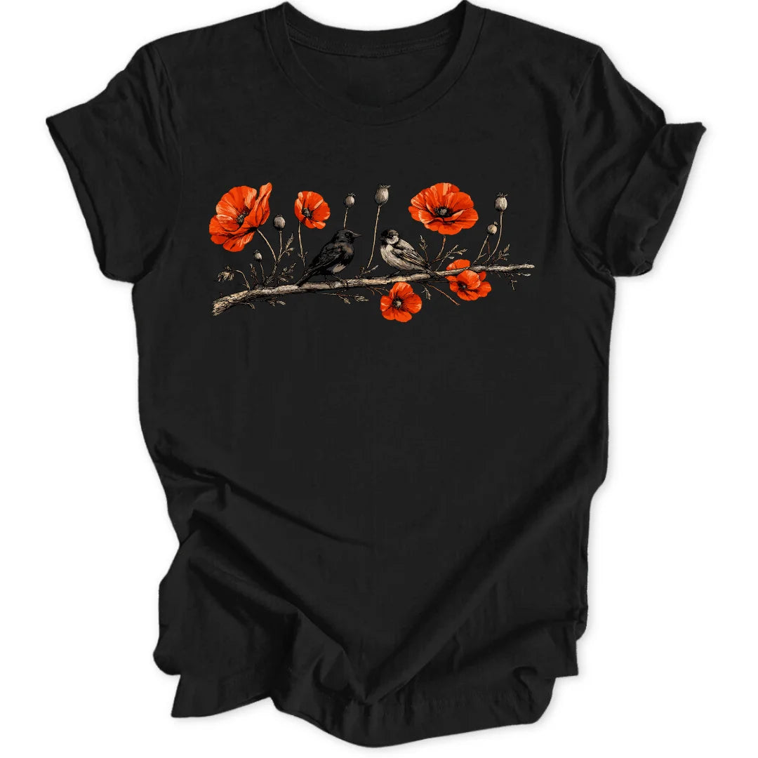 Poppy Birds - Black