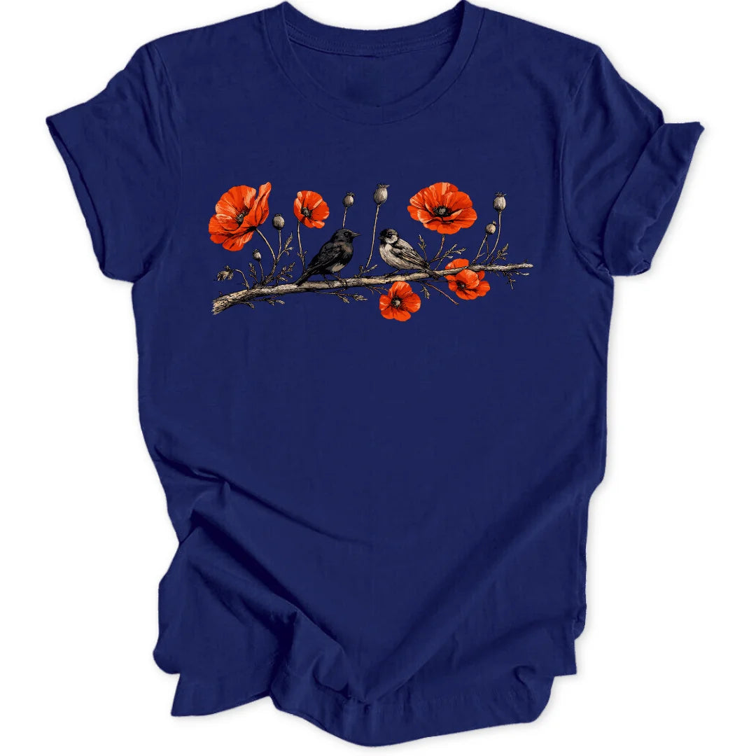 Poppy Birds - Navy