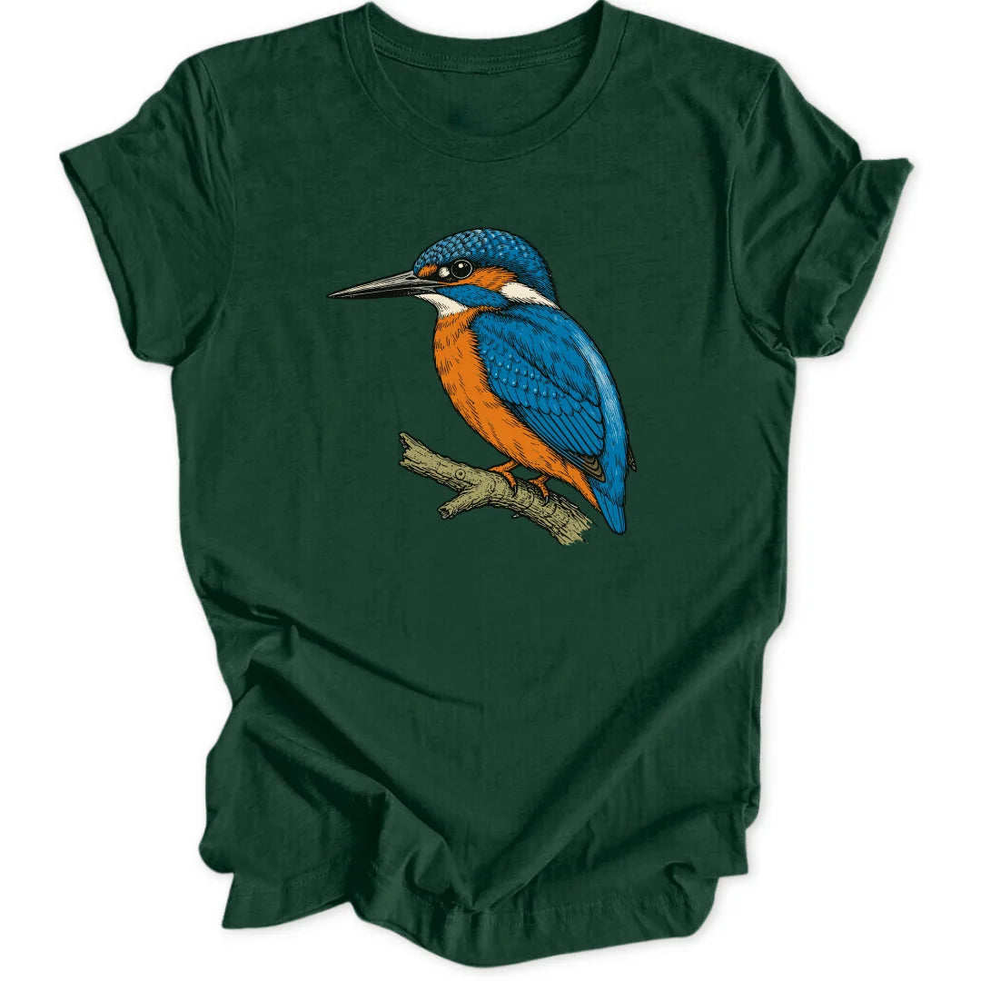 Cute Kingfisher - Forest Green