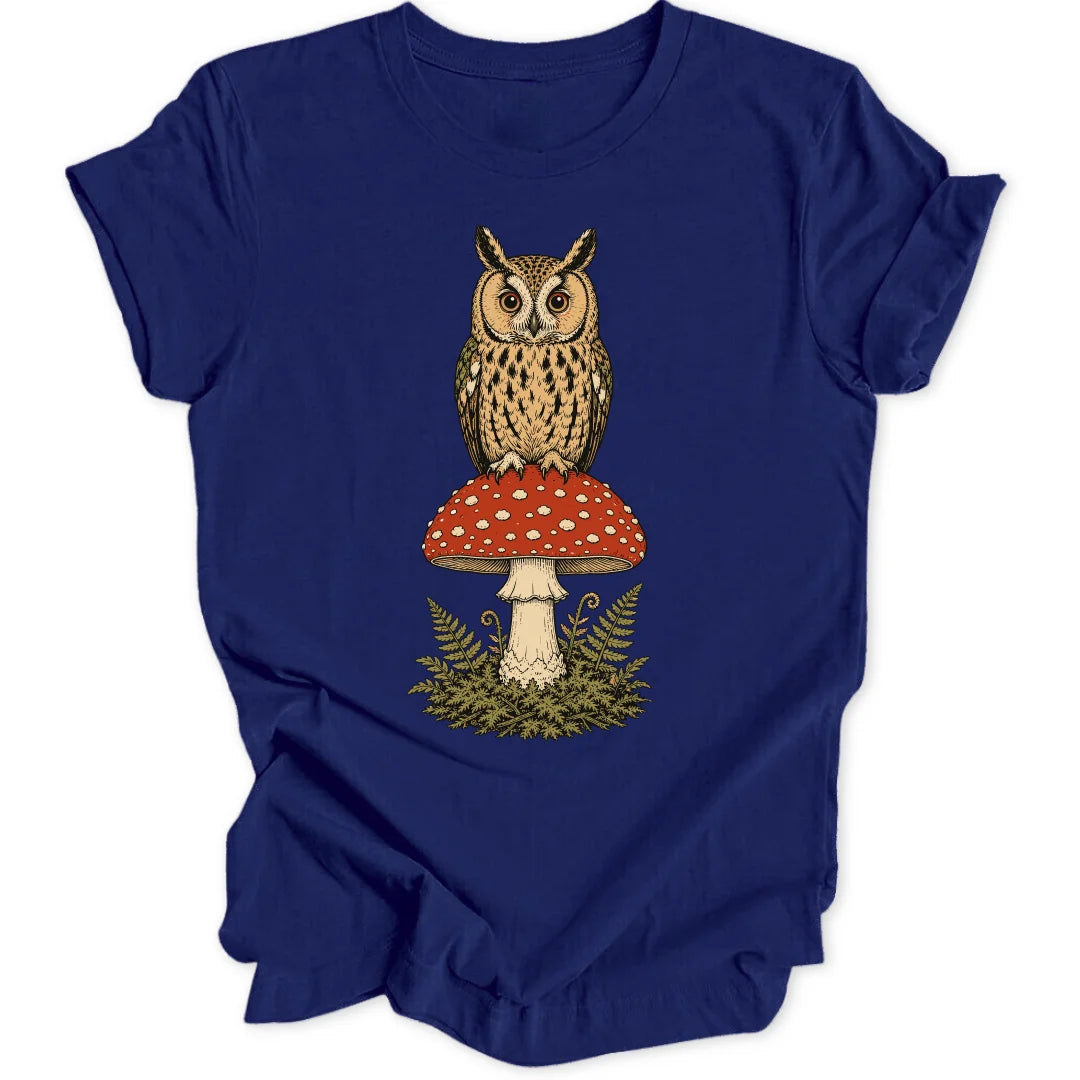 Owl on a Shroom - Navy