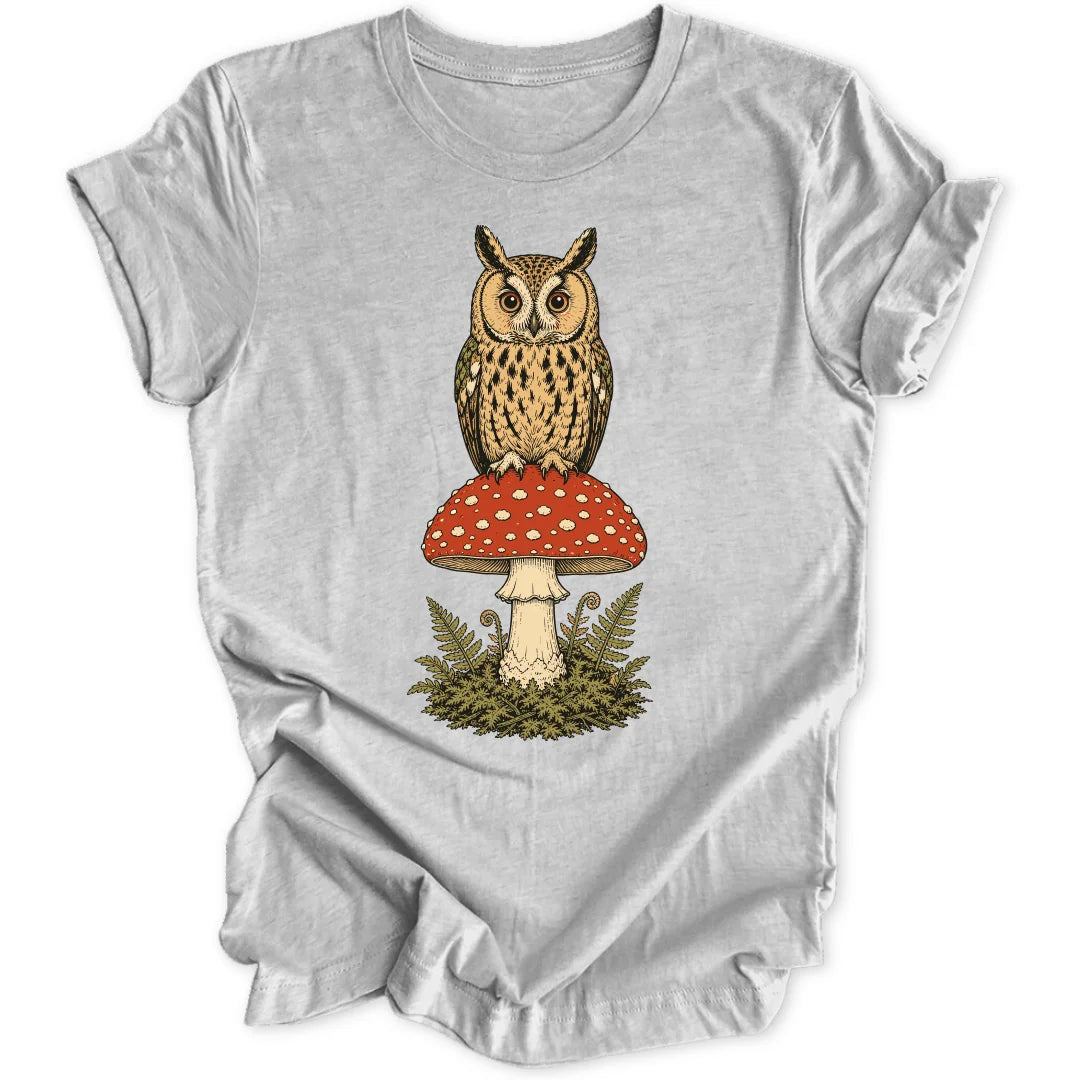 Owl on a Shroom - Sport Grey