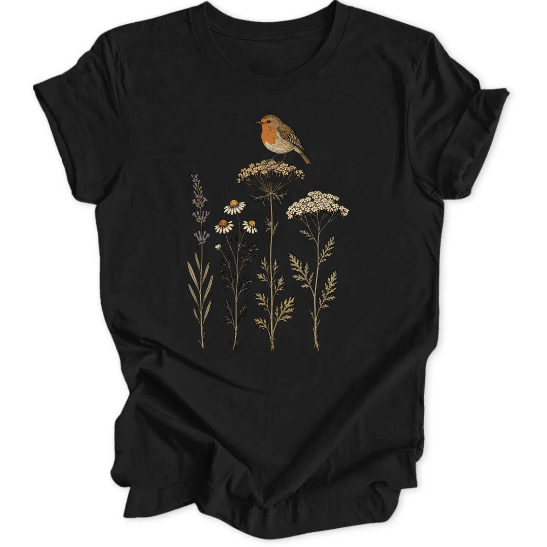 Wildflower Robin - Black