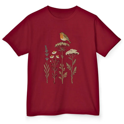 Wildflower Robin - Cardinal Red