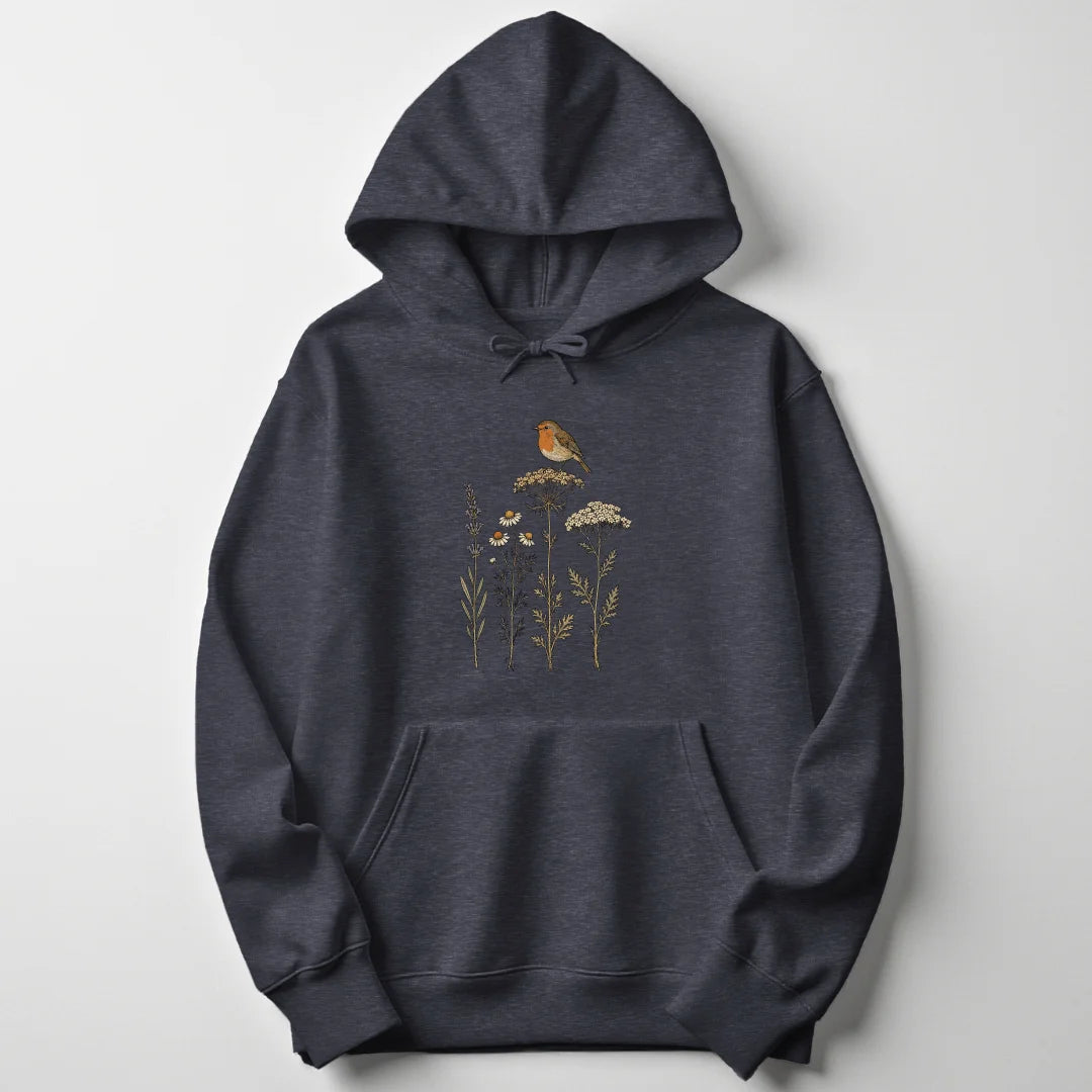 Wildflower Robin - Dark Heather