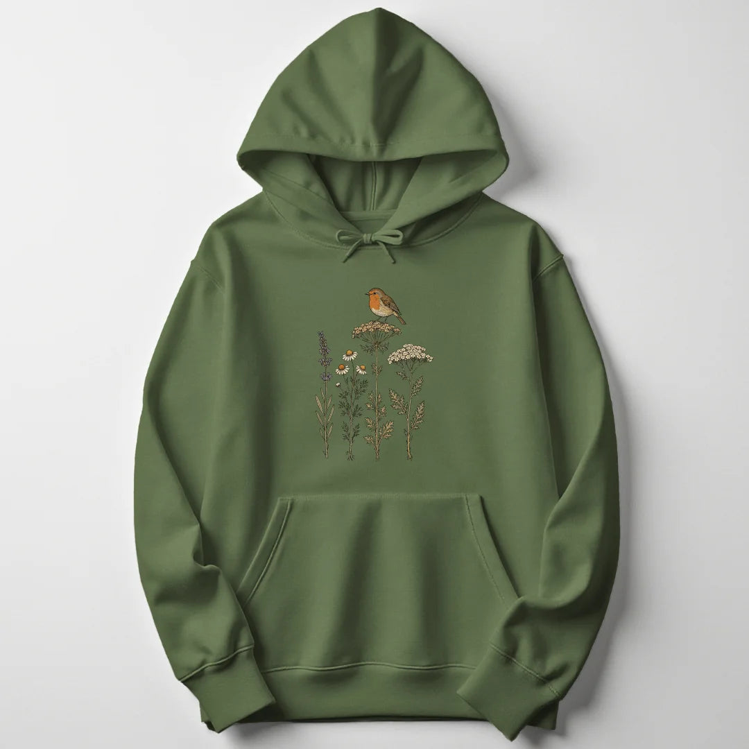 Wildflower Robin - Military Green