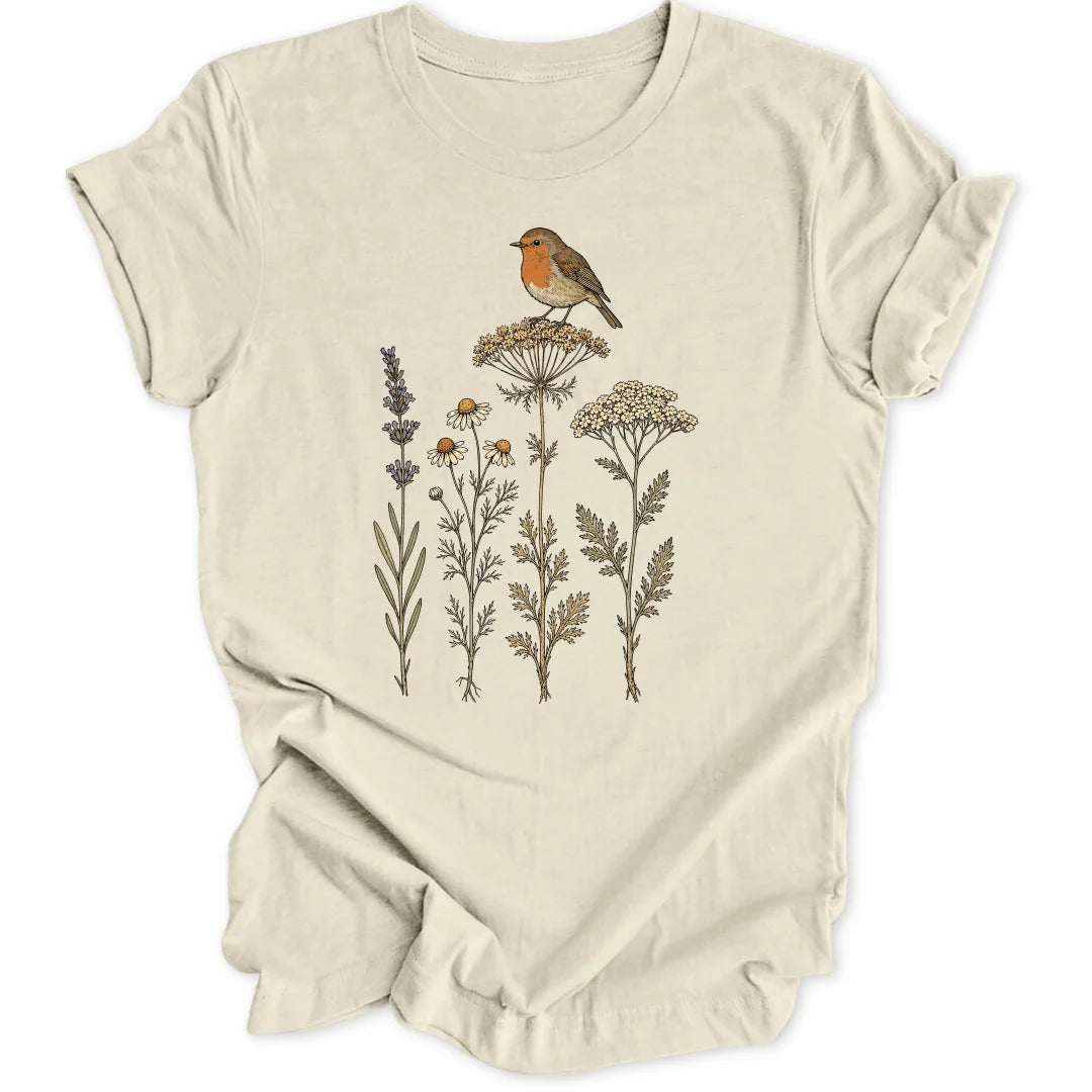 Wildflower Robin - Natural