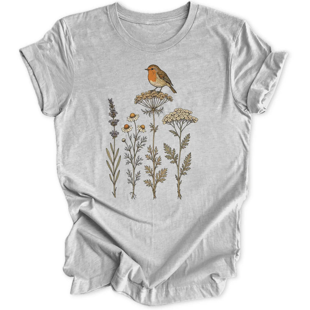 Wildflower Robin - Sport Grey