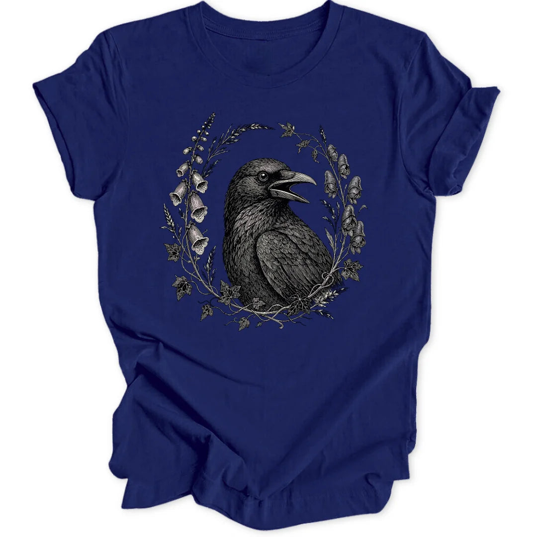 Floral Raven - Navy
