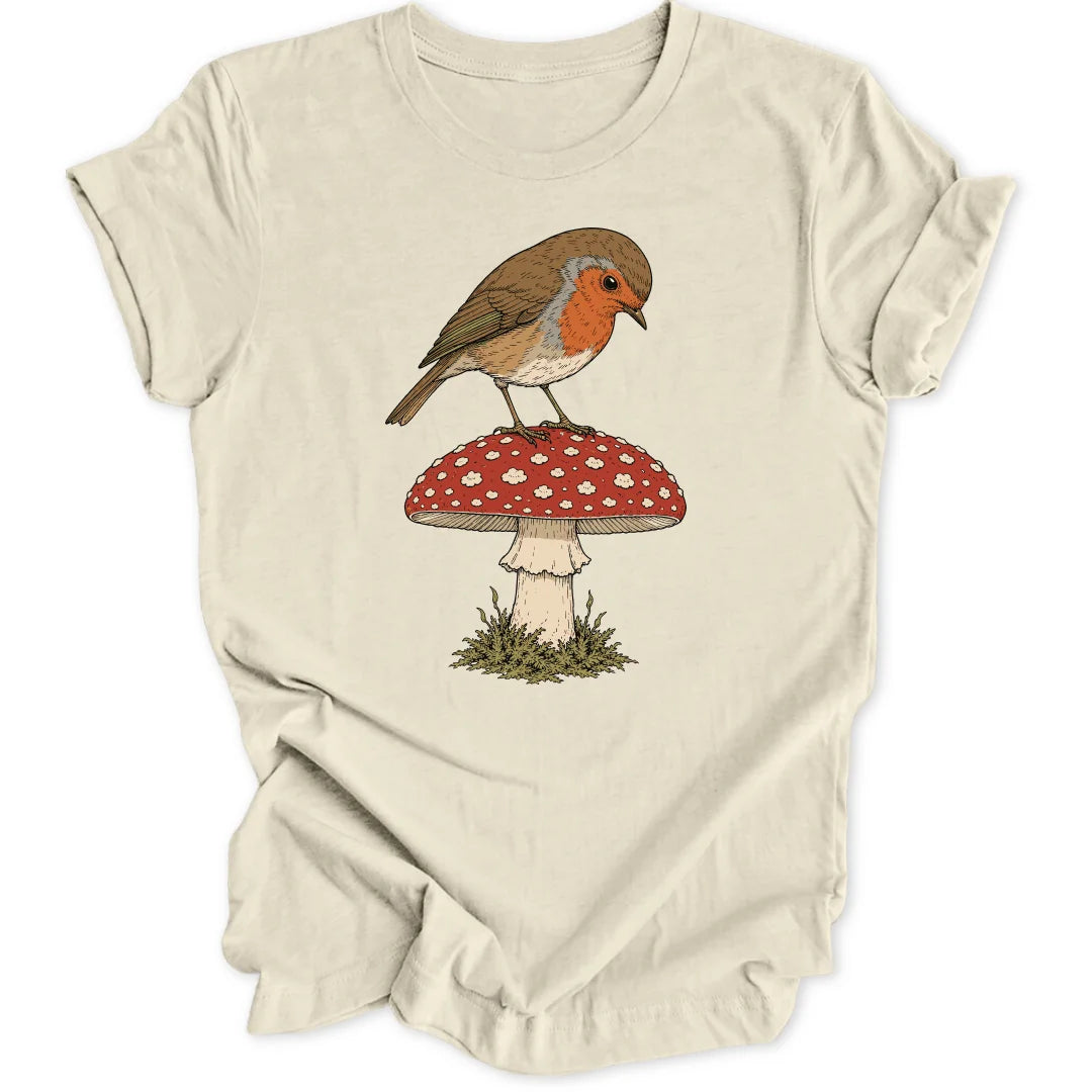 Robin on a Shroom - Natural