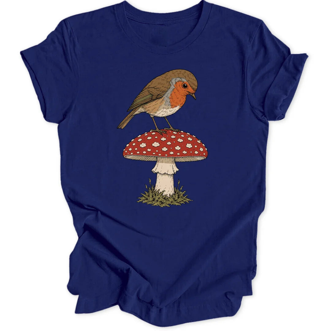 Robin on a Shroom - Navy