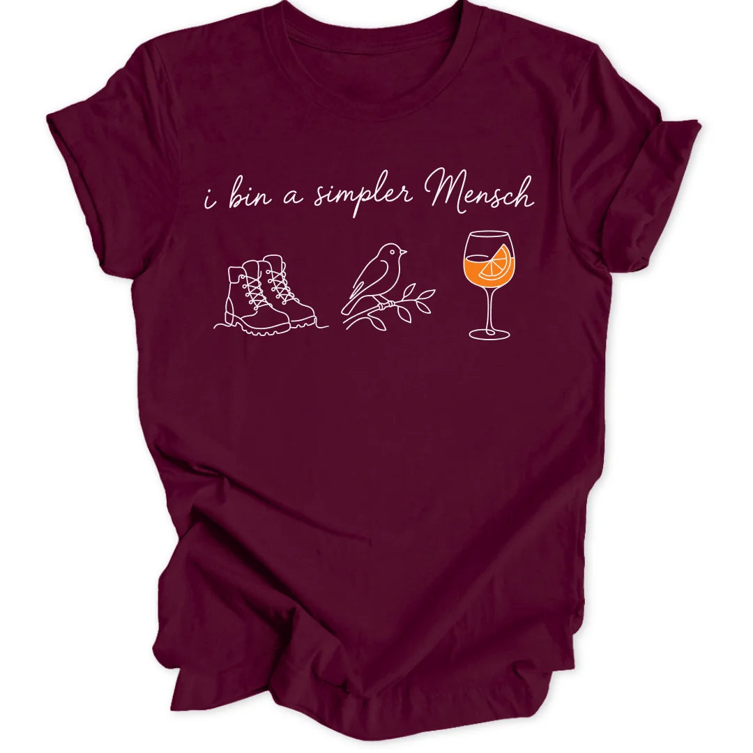 Simpler Mensch - Maroon