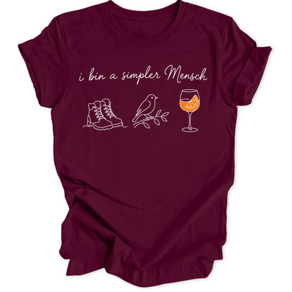 Simpler Mensch - Maroon