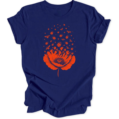 Poppy Ladybugs - Navy