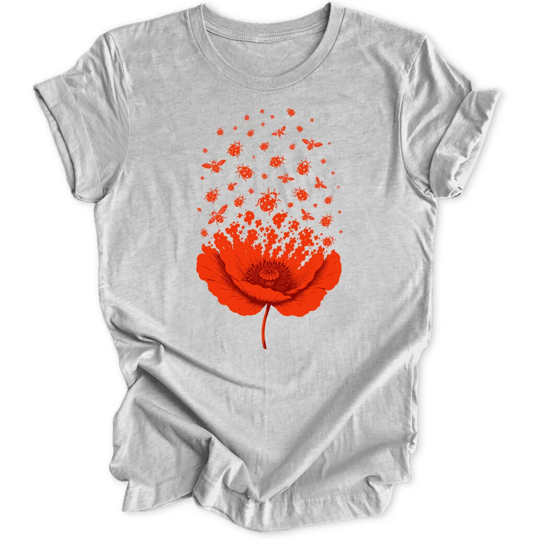 Poppy Ladybugs - Sport Grey
