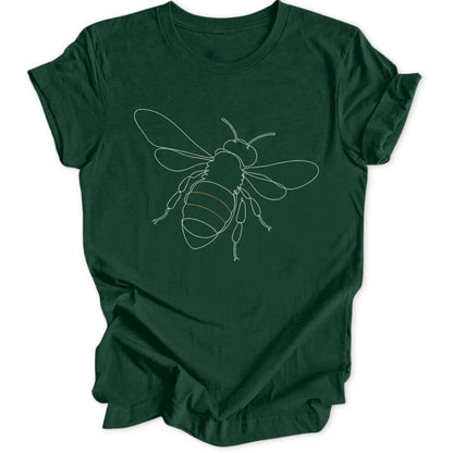 Line Bee - Forest Green