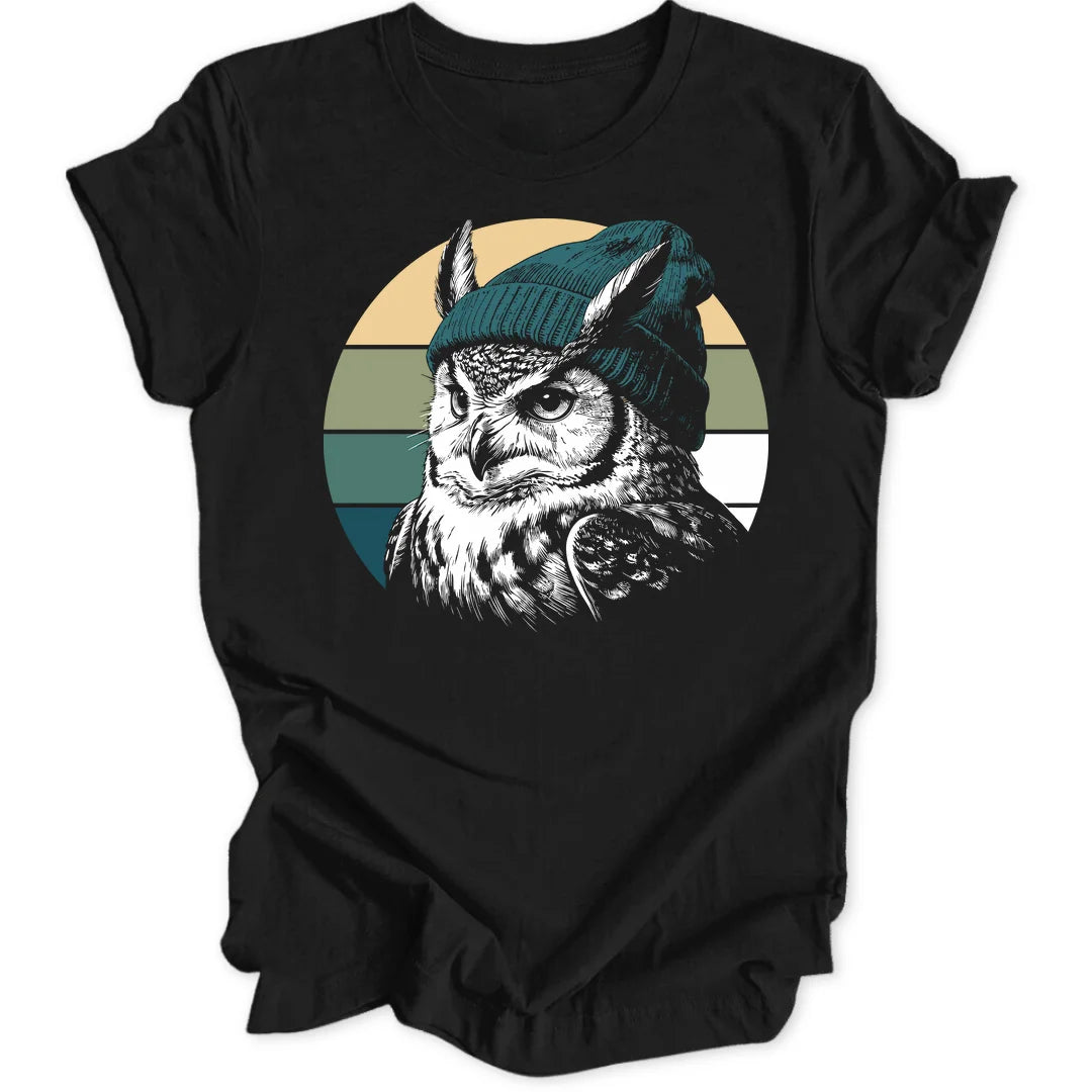 Retro Owl - Black
