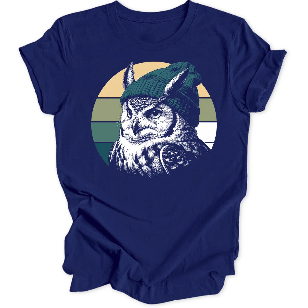 Retro Owl - Navy