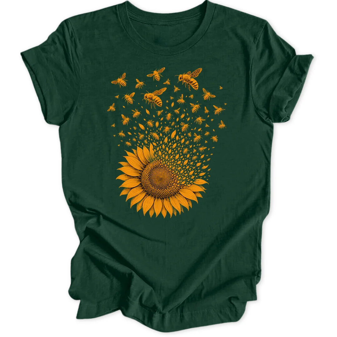Sunflower Swarm - Forest Green