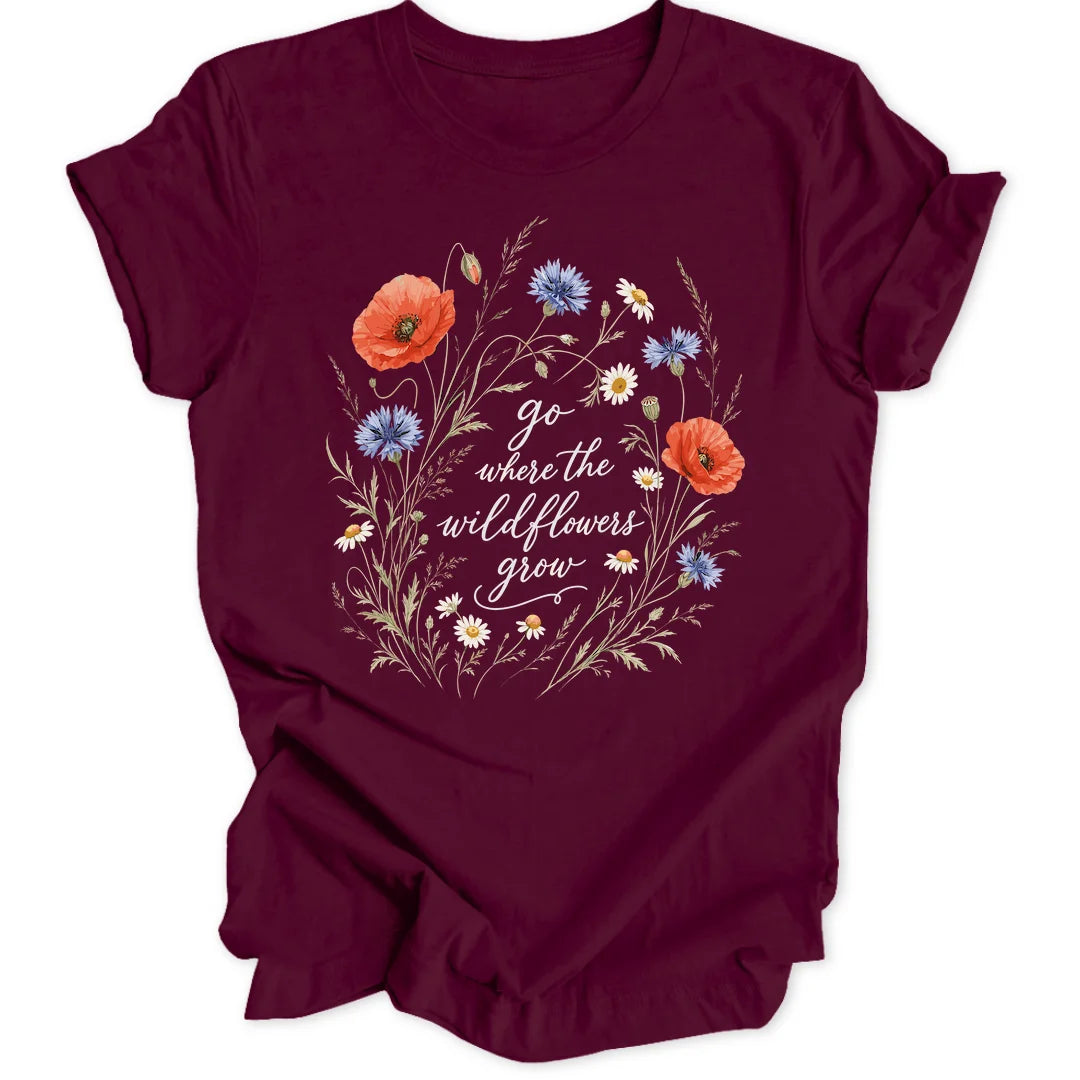 Wildflowers Grow - Maroon