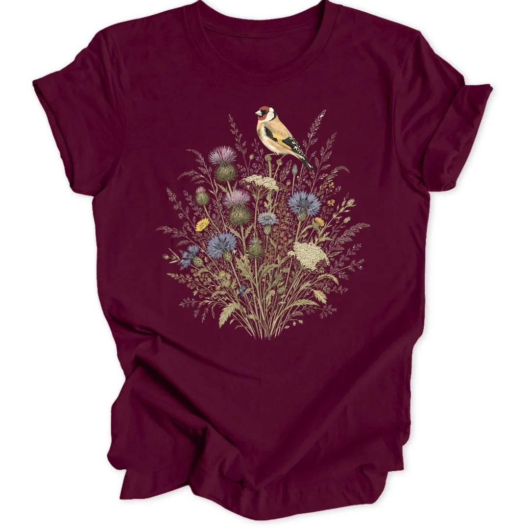 Goldfinch Bloom - Maroon