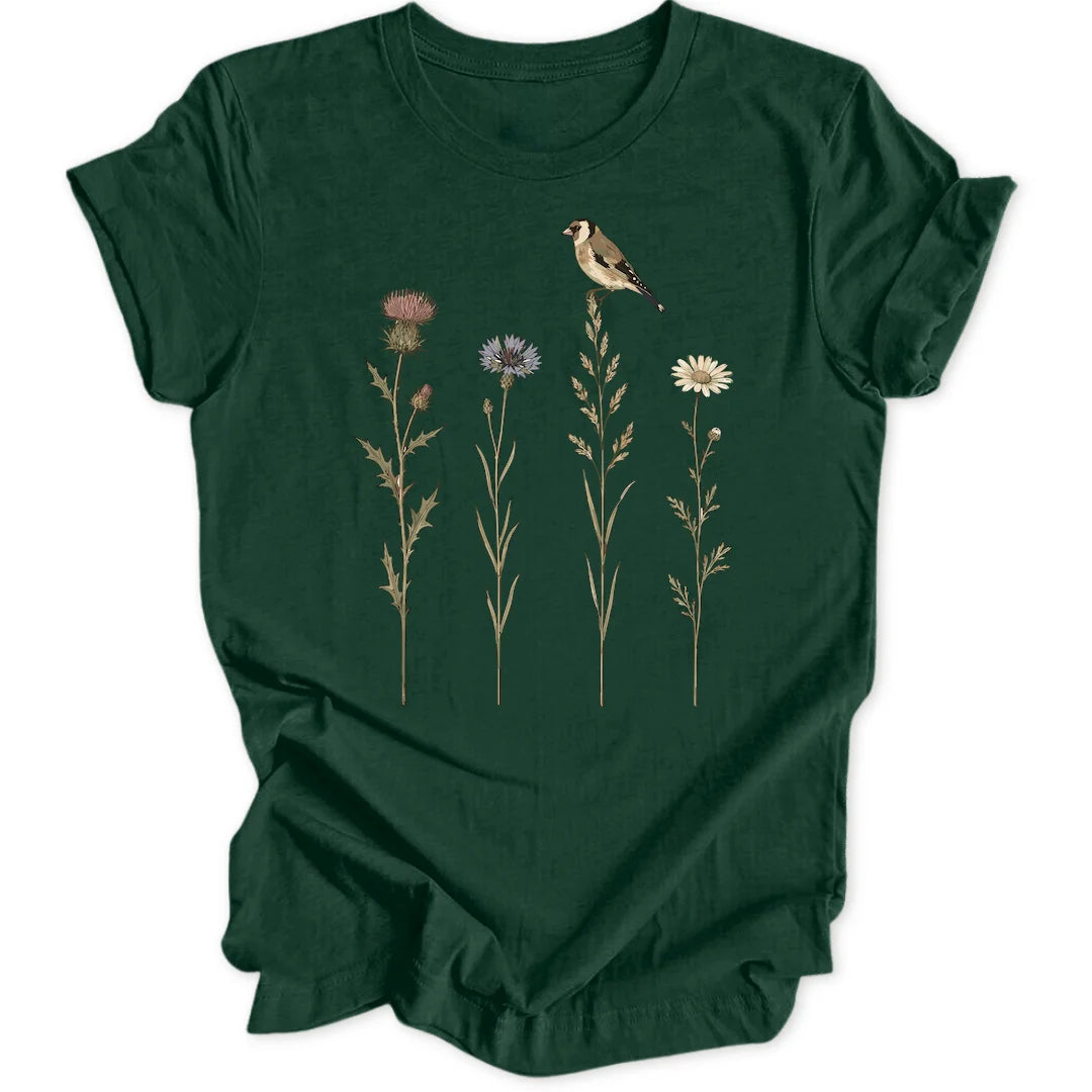 Goldfinch Stems - Forest Green