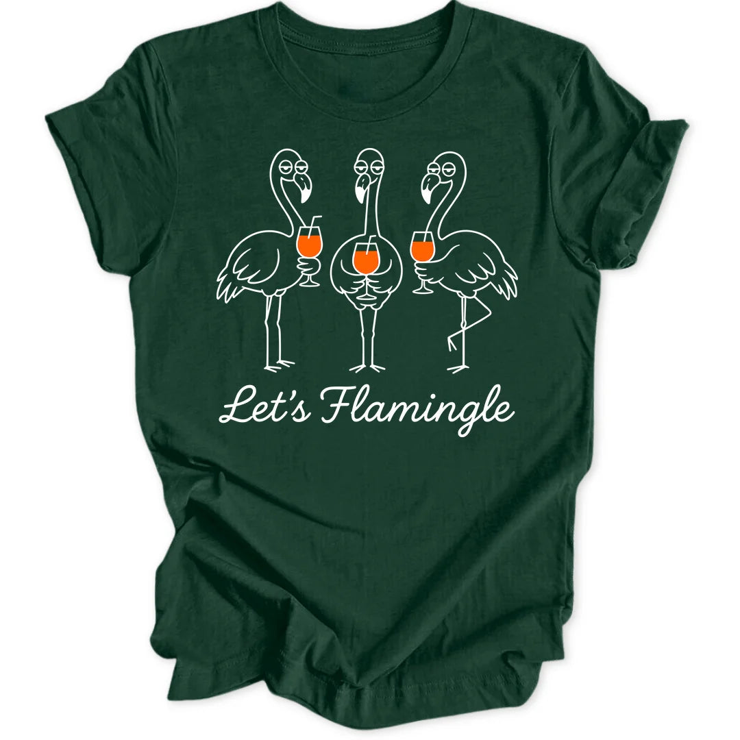 Lets Flamingle - Forest Green